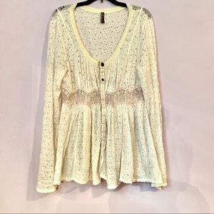 Free People Lace Shirt